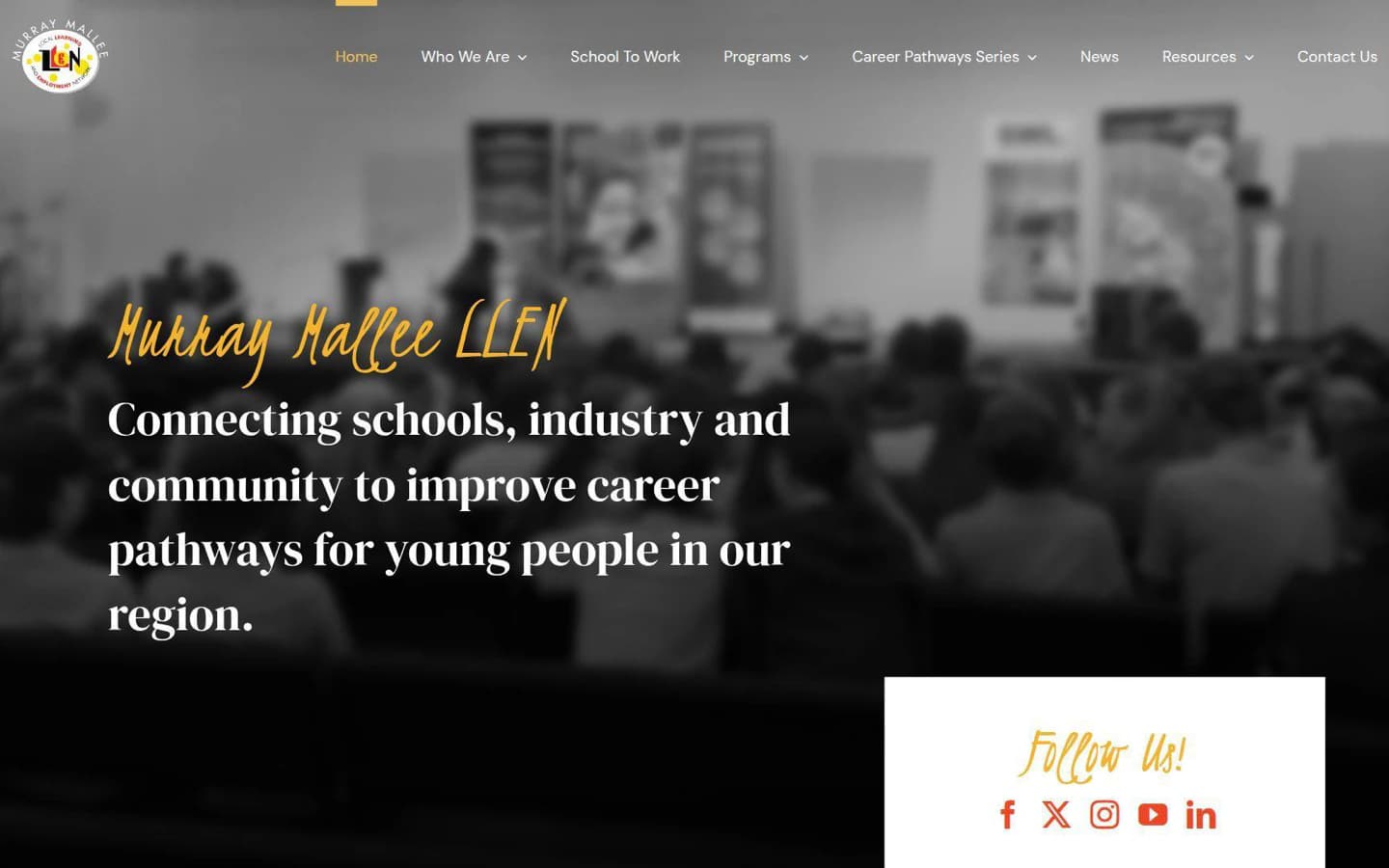 Murray Mallee LLEN website built by Hike, desktop view