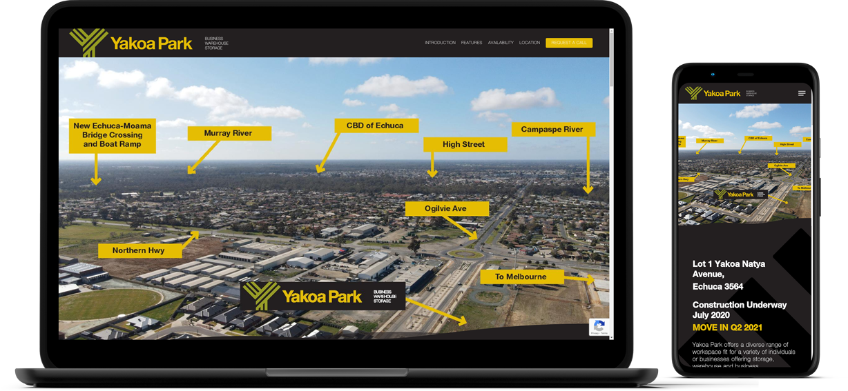 Yakoa Park Website Mockup